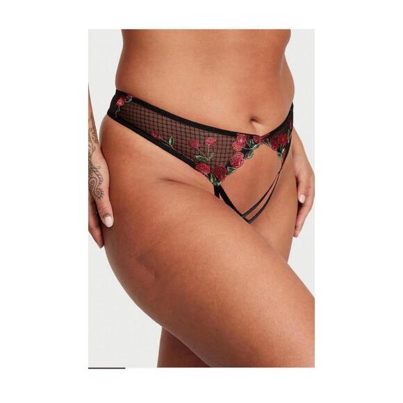 NWT Victoria’s Secret set Very Sexy Cherry Embroidery Corset 34C & Panty Sz S - Picture 6 of 8